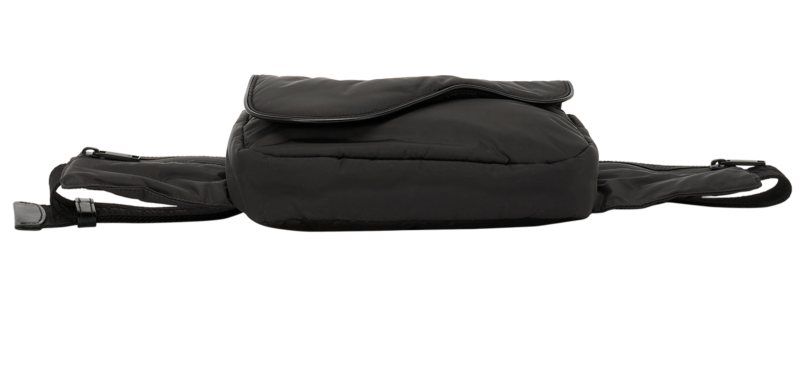 Saddle Belt Bag, &pound;950, Handbags, Black, Nylon, Top view